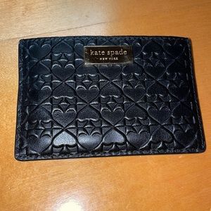 Kate Spade embossed leather card case